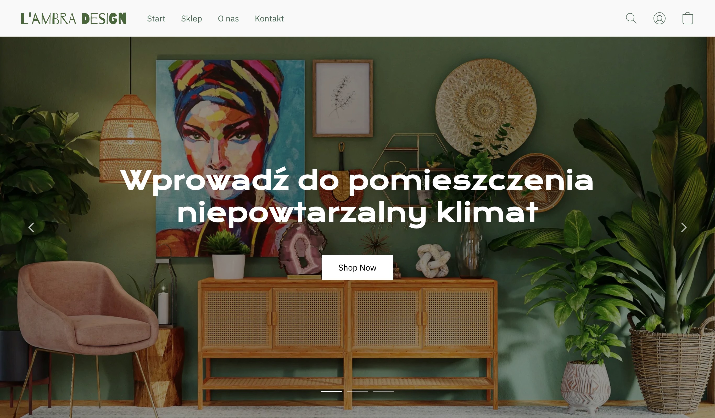 Szata dla strony lub sklepu firmy zajmującej się aranżacją wnętrz lub sprzedażą mebli